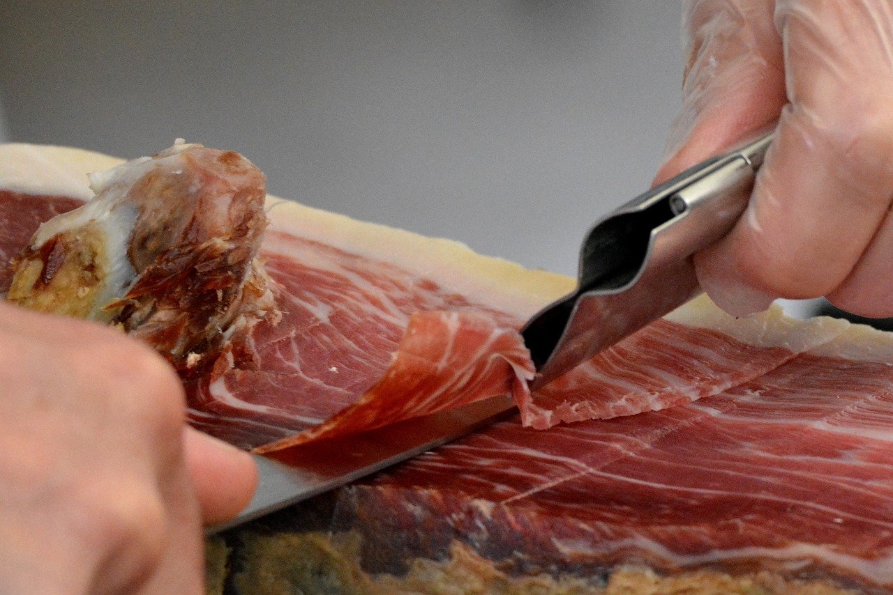 ham, to cut, meat